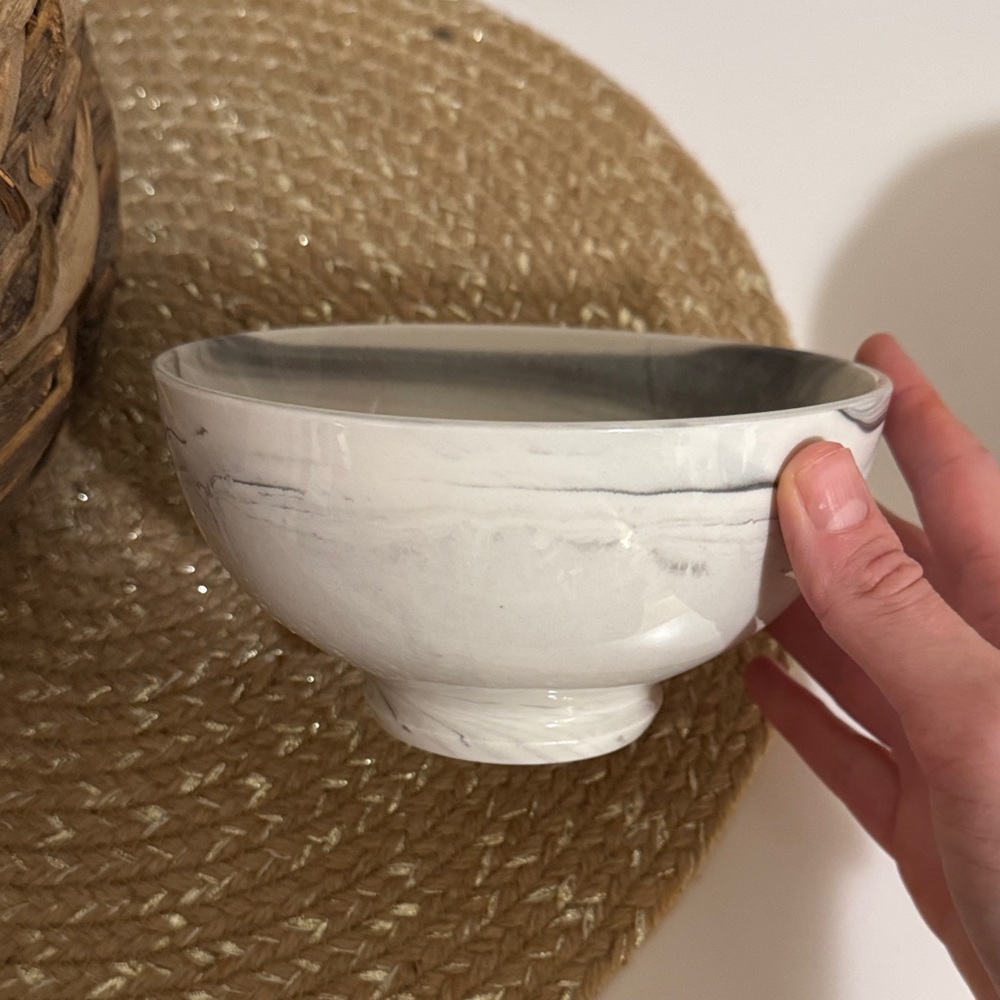 Marshalls White and Gray Ceramic Bowl